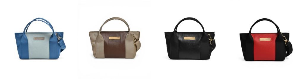 ( 左から：マリーナブルー、マリーナブラウン、マリーナブラック、マリーナレッド)